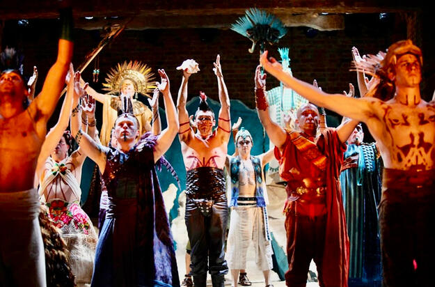 As Yacanex in A Soldier in Every Son (2012), at the Royal Shakespeare Company, Stratford-upon-Avon. Photography credit: Geraint Lewis. © RSC.