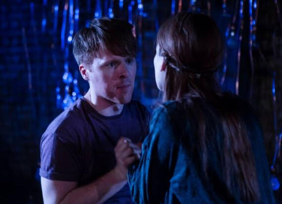 Playing opposite Nicola Kavanagh in Abyss (2015), at the Arcola Theatre, London. © Richard Davenport Photography.